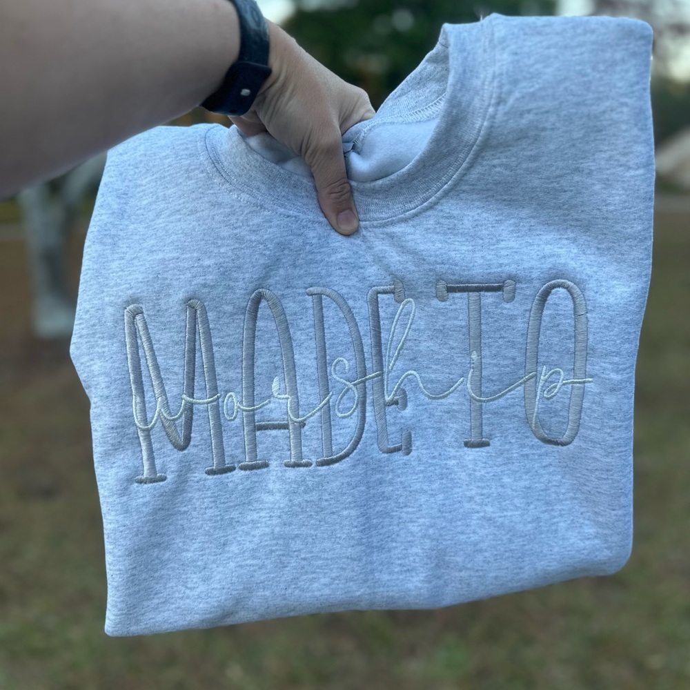 Embroidered Made To Worship Sweatshit
